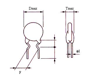 照明开关PTC热敏电阻尺寸图